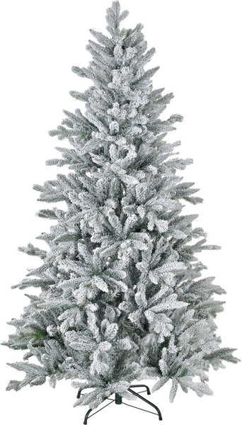 Homcom Kerstboom 180 cm met Sneeuw - Metalen standaard - Wit