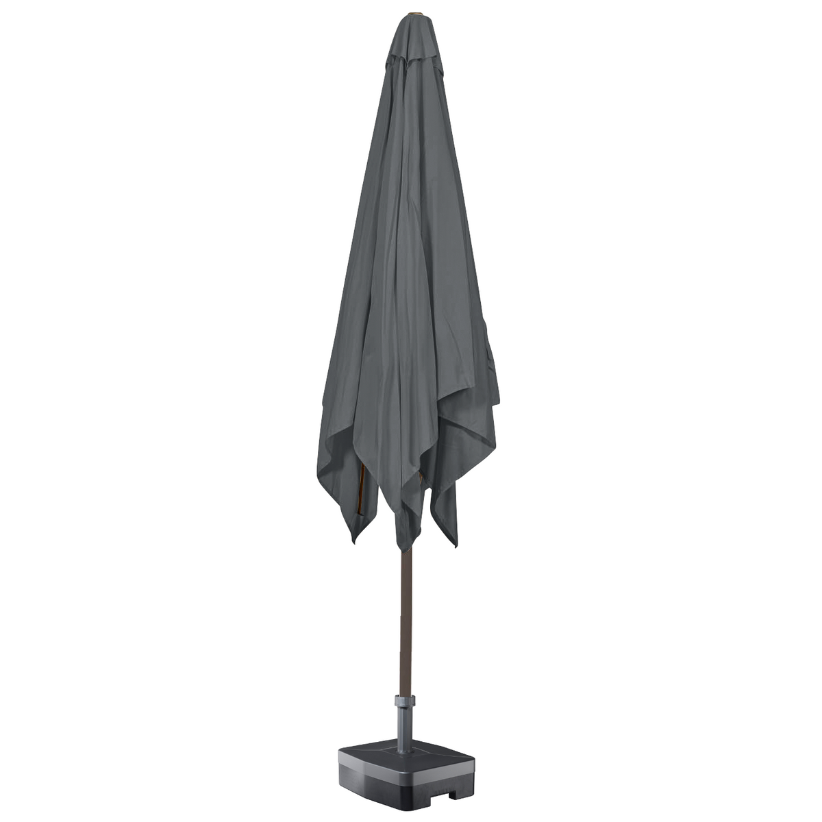 Kopu® Malaga Parasol Vierkant 200x200 cm met Knikarm - Grijs