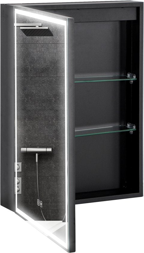 4goodz LED Spiegelkast Badkamer 50x70 cm Dimbaar Anti-condens Zwart