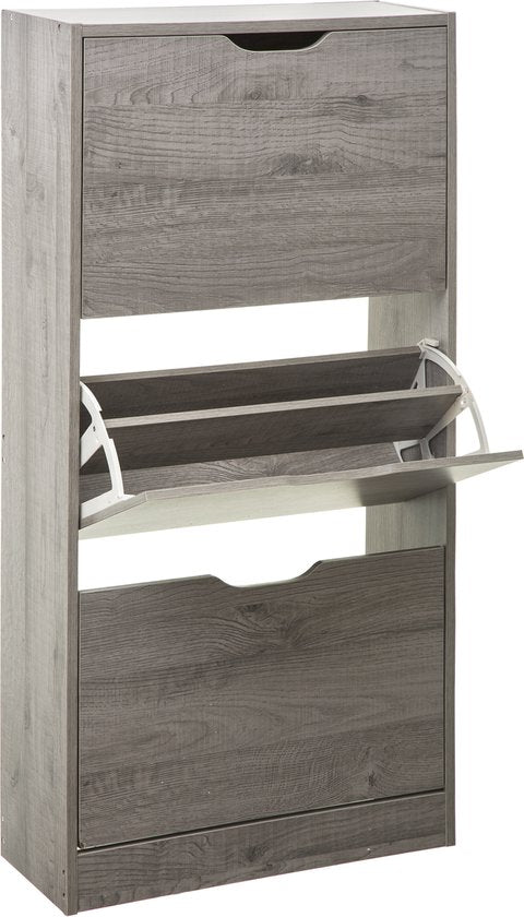 4goodz schoenenkast 3 lades 60x24x118 - voor 18 paar