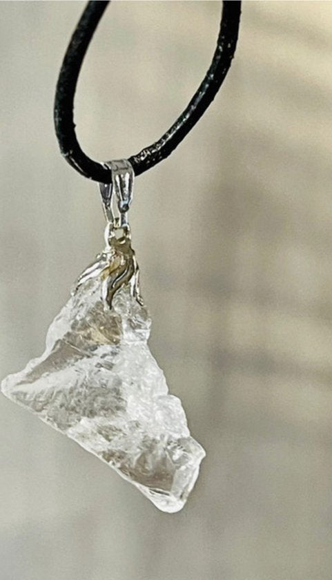 Sasemy - Sieraden - Edelsteen - Edelsteen Ketting - Ketting - Edelsteen Hanger - Ruwe Bergkristal