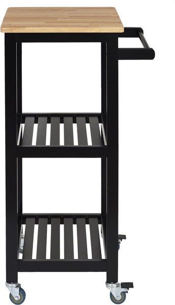 Home Deco Factory Keukentrolley – 2 Etages – Verrijdbaar - Zwart