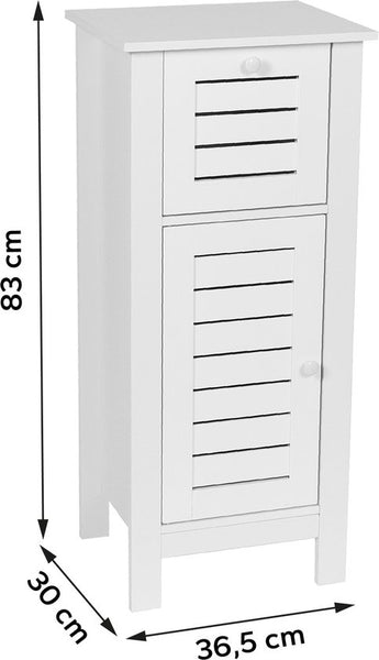 Badkamerkast Halfhoog met Deur en Lade