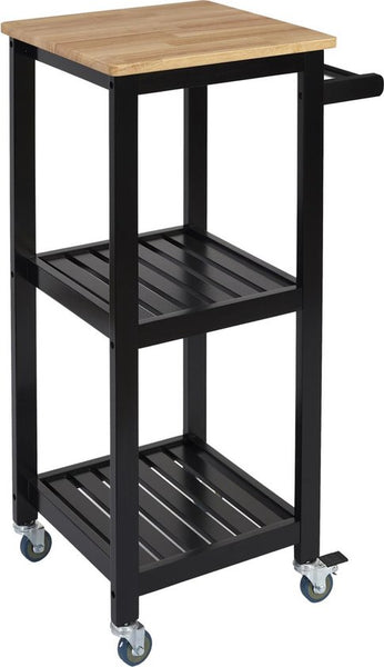 Home Deco Factory Keukentrolley – 2 Etages – Verrijdbaar - Zwart