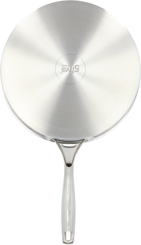 4goodz Dubbelwandige RVS Hapjespan met deksel - Zilver
