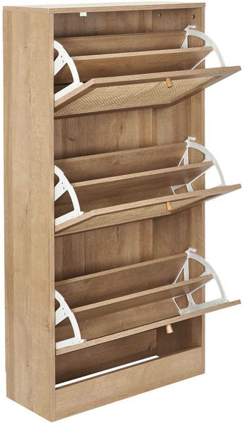 Schoenenkast Bali 3 lades 24x60x113 cm - voor 18 paar - Bruin