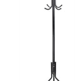 Kapstok Staand – Kledingrek met 8 Haken – Hoogte 172 cm – Staande Kapstok Metaal – Vrijstaande Kapstok – Zwart – Voor Hal, Slaapkamer en Kantoor