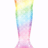 Zeemeerminstaart met bikini verkleed set Regenboog Kleuren