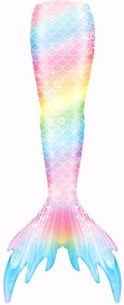 Zeemeerminstaart met bikini verkleed set Regenboog Kleuren