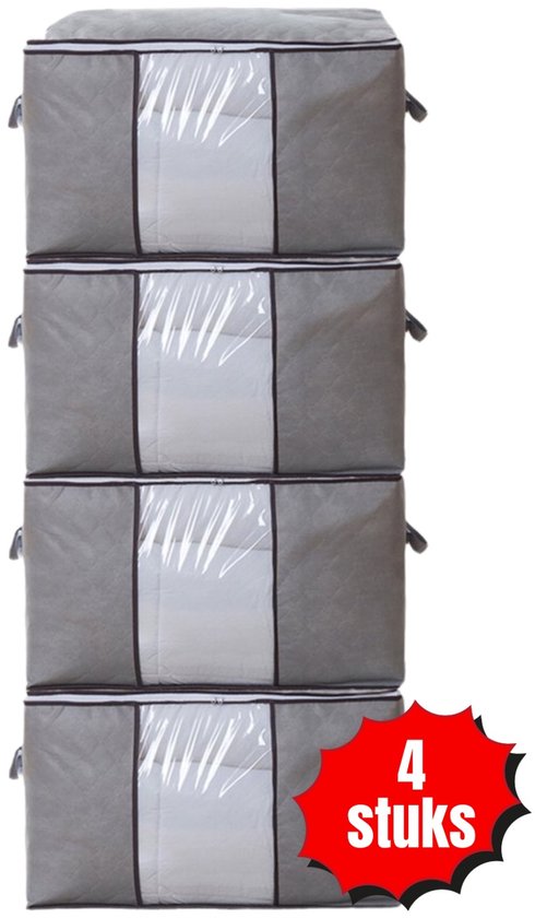 Opbergtas Kleding - 4 Stuks - Organizer voor Dekbed - Opbergzak - Opbergers voor Seizoenskleding