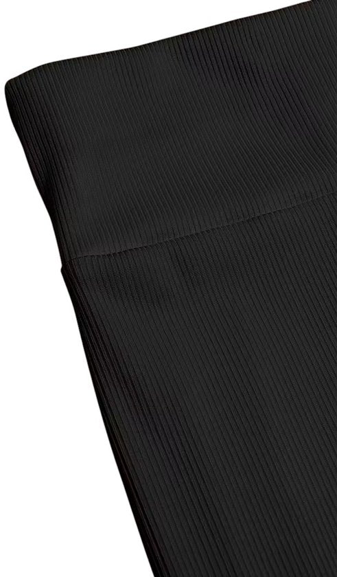 SparkNine Breezeflare dames legging - stijlvolle flare broek - S - zwart - lichtgewicht & ademend - hoge taille - flatterende pasvorm