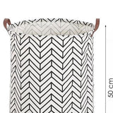 Wasmand Opvouwbaar - Opbergzak - 60L - Waterproof - Zwart-wit - Opvouwbare Wasszak
