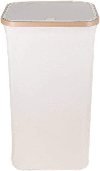 Wasmand met Deksel – Opvouwbare Wasmand – Wasbox 100L – Wassorteerder met Binnenzak – Beige – Voor Badkamer, Slaapkamer en Wasruimte