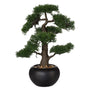 Kopu® Kunstplant Bonsai Ceder 48 cm met zwarte Pot - Bonsai boompje