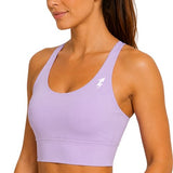 SparkNine Elevate sport-bh - L - orchid - gekruiste rug - push-up effect - stevige ondersteuning - met uitneembare pads