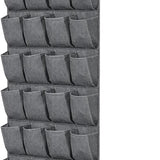 Schoenenkast Hangend - Schoenenzak 24 vakken - Opbergen van Schoenen aan Deur - Schoenenzak licht grijs - Oplossing voor rondslingerende schoenen - Hoogwaardige Schoenenkast