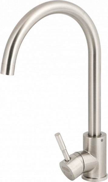 Luzzo® Iseo Mengkraan Wastafel – Brushed zilver – Moderne Badkamerkraan