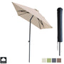 Kopu® Leon Parasol Rechthoek 150x250 cm - Balkonparasol met Hoes - Creme