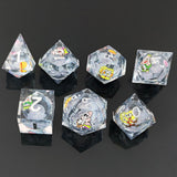 Spongebob Squarepants Liquid Core Dice Set met Zilveren Glitter