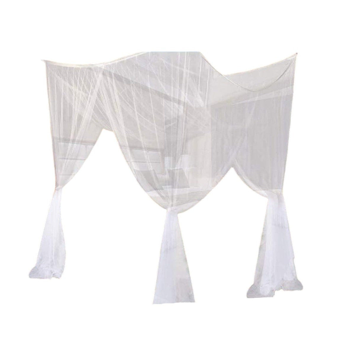 Klamboe voor 2 personen - 210 x 200 x 200 cm - Wit - Muskietennet - 6 Ophanglussen en 4 Openingen - Rechthoekig 2 Persoons Klamboe - Box Muggennet