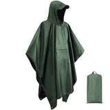 Poncho - Groen - One Size Fits All - Fietsponcho Fiets - Reflecterende strips - Dames & Heren - Waterdicht