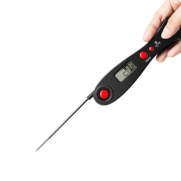 Vleesthermometer Digitaal Keuken - Zwart - BBQ Thermometer - Kookthermometer - Kernthermometer - Ideaal voor Bakken, Braden, BBQ & Chocolade