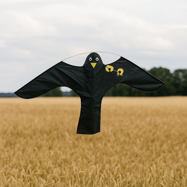Vogelverschrikker Vlieger – Roofvogel Vlieger met Mast – Inclusief Touw & Draagtas – Duurzame Vogelverjager voor Tuin, Boomgaard en Akker