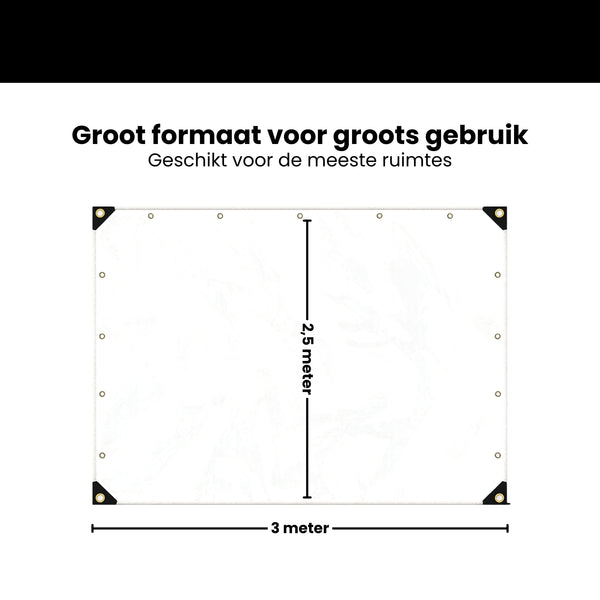 Transparant Afdekzeil 3x2,5m – Waterdicht PVC Zeil met Oogjes – Windbestendig Doorzichtig Zeil voor Overkapping, Tuin, Terras, Veranda & Carport – Versterkte Hoeken