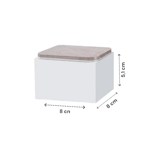 Meubelverhogers Vierkant - Wit - Bedverhogers - Tafelverhogers - Table raisers - 8 x 8 x 5,1 cm