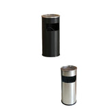 Rookpaal - Zwart - 25x25x60 - Staande Asbak met RVS Afvalbak - Asbak Voor Buiten - Buitenasbak Groot - Asbakken - Vloerasbak