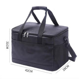 Koeltas Zwart XL – 42x28x31 cm – Grote Koelbox Tas met Schouderriem – Geïsoleerde Picknicktas – Waterdicht & Opvouwbaar – Ideaal voor Strand, Park & Auto