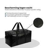 Opbergtassen XL - Zwart - 4 Stuks - 92 Liter - Verhuistassen - Big Shopper - Waterdicht - Opbergzak met Handvat (kopie)