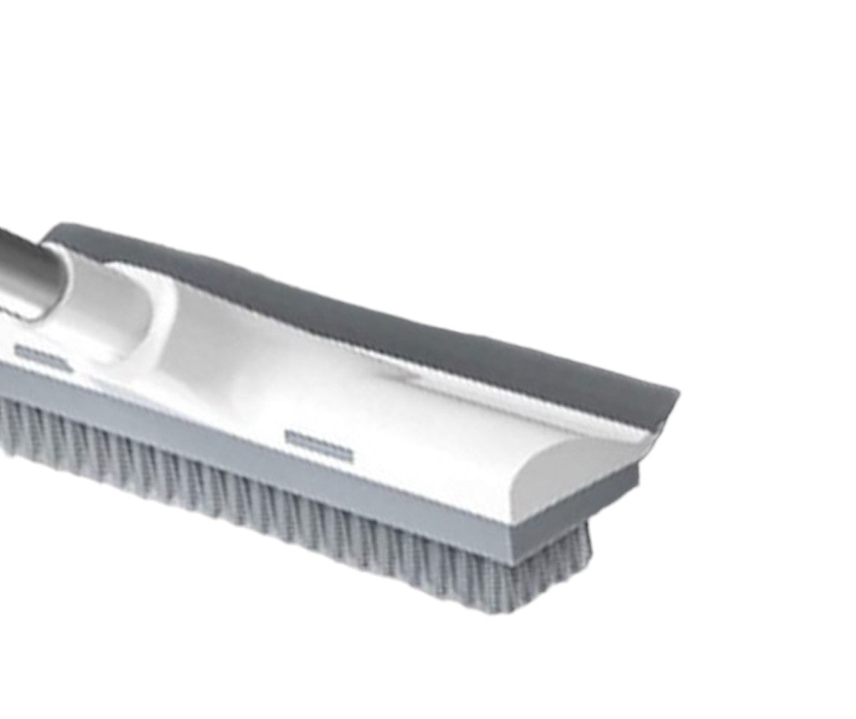 Schrobber 2 in 1 - Trekker douche - Schrobbezem - Luiwagen - Trekker - Schuurborstel - Badkamer borstel vloertrekker met steel schrobborstel - Bezem - vloerwisser badkamer - Schrobborstel Met telescopische steel