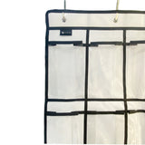 Schoenenkast Hangend - Schoenenzak 35 vakken - Opbergen van Schoenen aan Deur - Schoenenzak Wit/Zwart - Oplossing voor rondslingerende schoenen - Hoogwaardige Schoenenkast