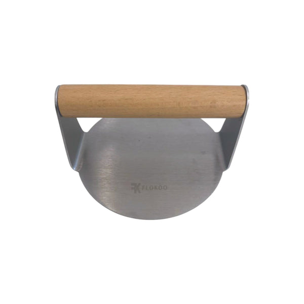 Hamburgerpers - Handmatige hamburger perser - Handheld Hamburger press - RVS - Smash burger - 14 x 14 cm (kopie)