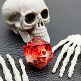 7 delige Resin Dice Set “Crimson Skulls