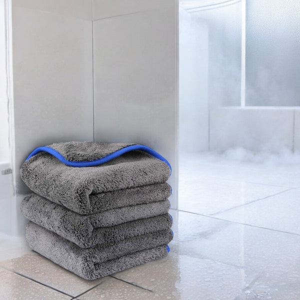 Droogdoek Badkamer - 3 Stuks - 40 x 40 cm - Microvezeldoek - Watermagneet – Autowasdoek