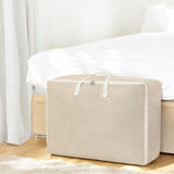 Opbergzak XXL Dekbed - Beige - 70 x 50 x 30 cm - Opbergtas voor Dekbed en Kleding - Kledingzak XXL