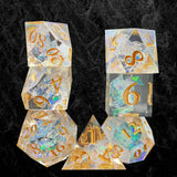 7 delige Resin Dice Set “Crystal Prism Glow”