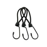 Snelbinders - 24 stuks - Zwart - Snelbinders met Haak - Spanrubbers - Tentspanner - Spinhaak