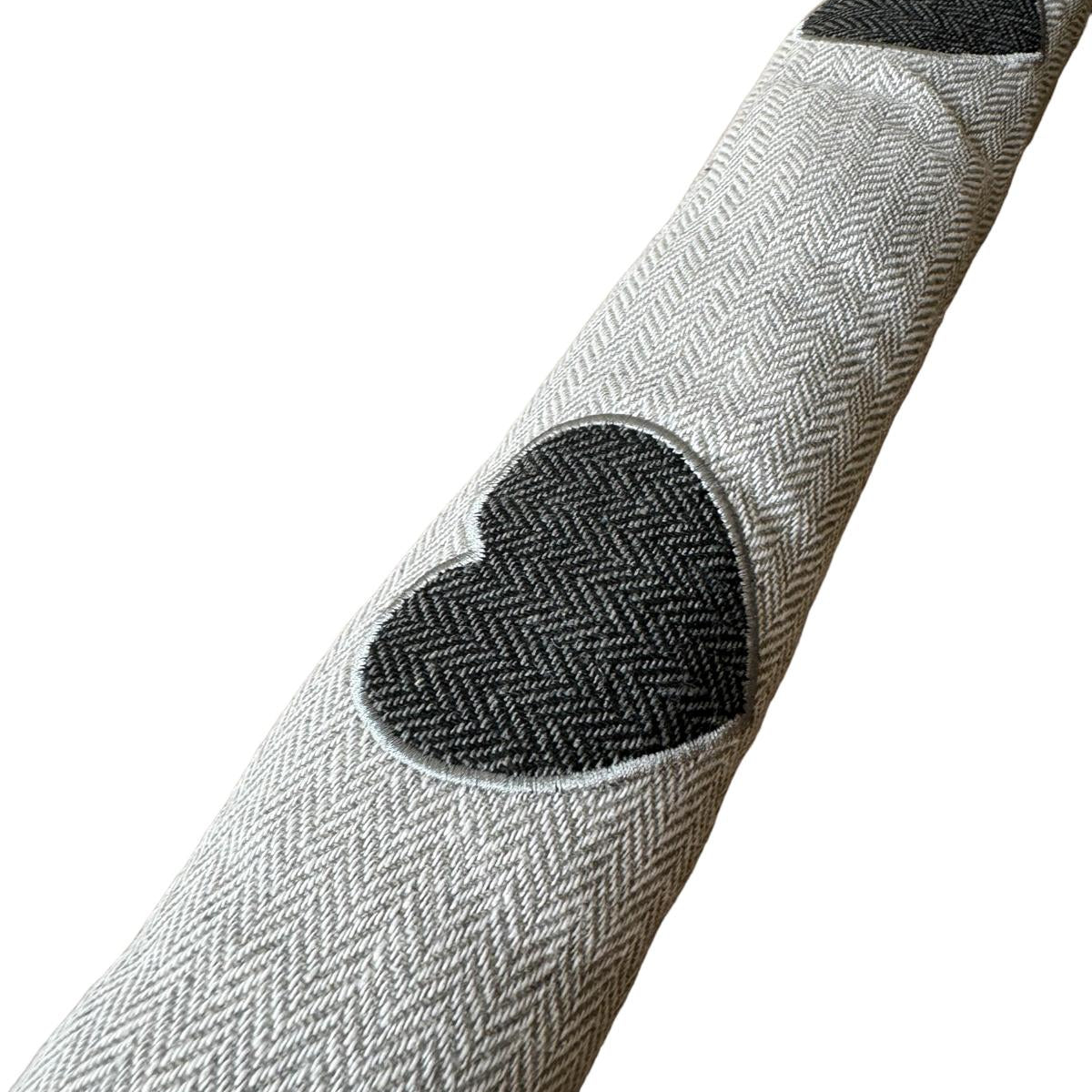 Tochtrol - Grijs Hartjes - Katoen - 90 x 10 cm - Tochthond - Tochtstopper - Isolatie tegen Tocht