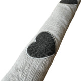 Tochtrol - Grijs Hartjes - Katoen - 90 x 10 cm - Tochthond - Tochtstopper - Isolatie tegen Tocht