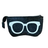 Brillenetui - Zwart - Vilt - Brillen etui - Bril Beschermer - Brillendoos - Brillenkoker - Brillenhoes