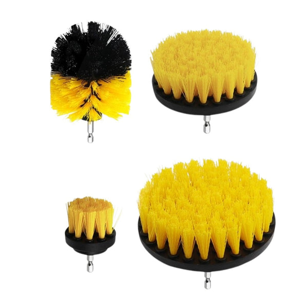 Borstelset voor Boormachine - 4 Delig - 50mm - 89mm - 100mm - 120mm - Schrobborstel Opzetstuk - Boorborstels - Reinigingsborstels voor Buiten en Binnen