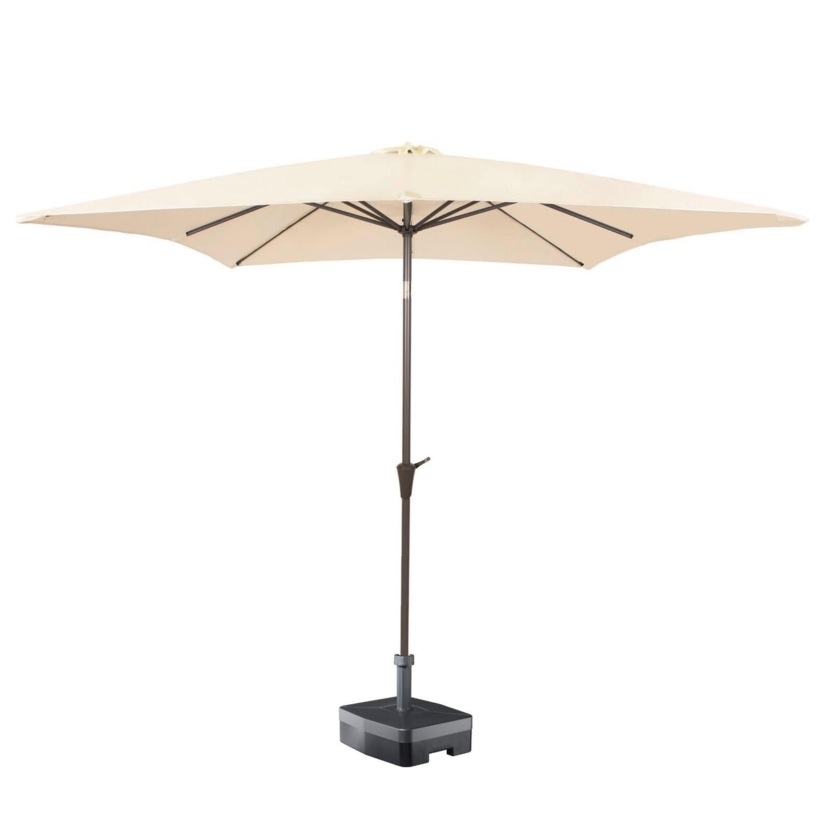 Kopu® Altea Parasolset Vierkant 230x230 cm met Hoes en Voet - Creme