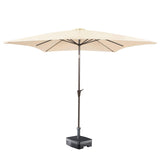 Kopu® Altea Parasolset Vierkant 230x230 cm met Hoes en Voet - Creme