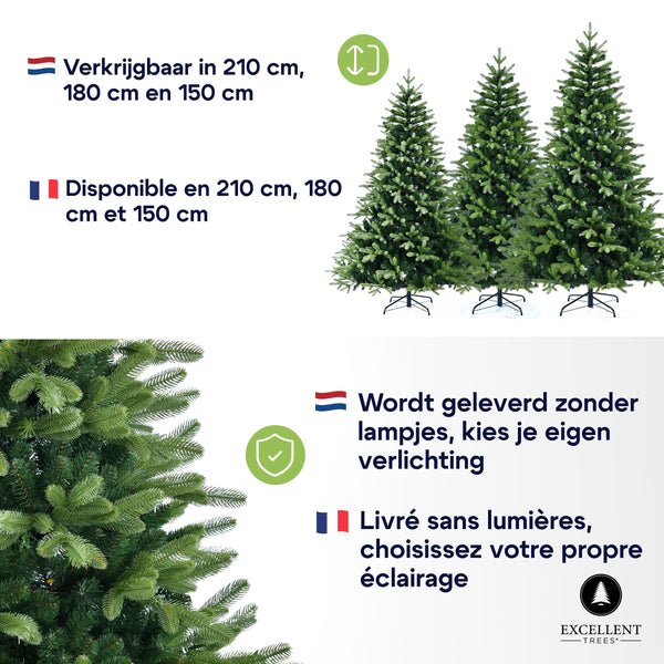 Excellent Trees® Hallvik 180 cm Kerstboom - PE+PVC - ⌀115cm - 180cm
