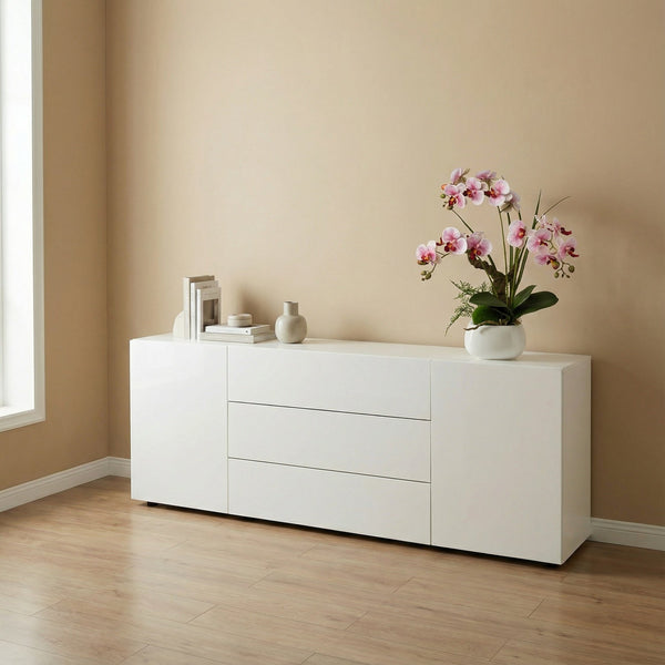 Kopu® Kunstbloem Orchidee 46 cm Lila Bloempot Vierkant - Phalaenopsis