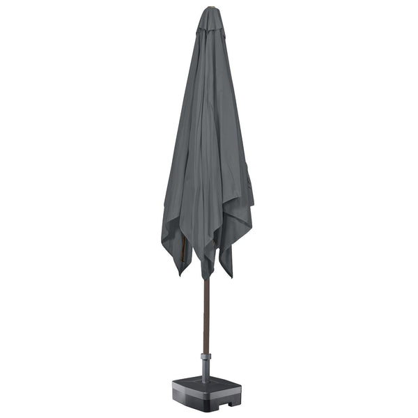 Kopu® Altea Parasolset Vierkant 230x230 cm met Hoes en Voet - Grijs