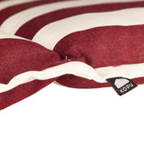 Kopu® Mila Red - Comfortabel Tuinkussen met Hoge Rug - Rood/Wit